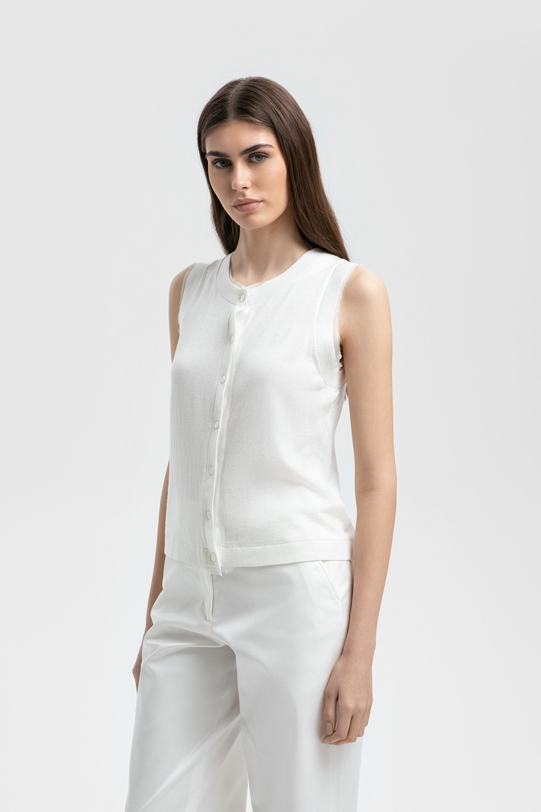 Блузка из хлопка и вискозы