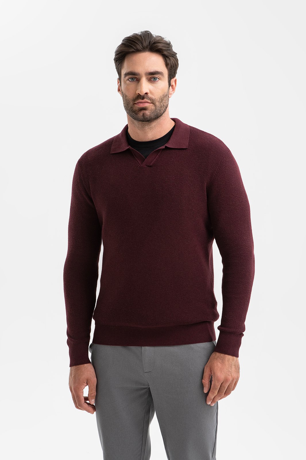 Джемпер поло из хлопка и кашемира