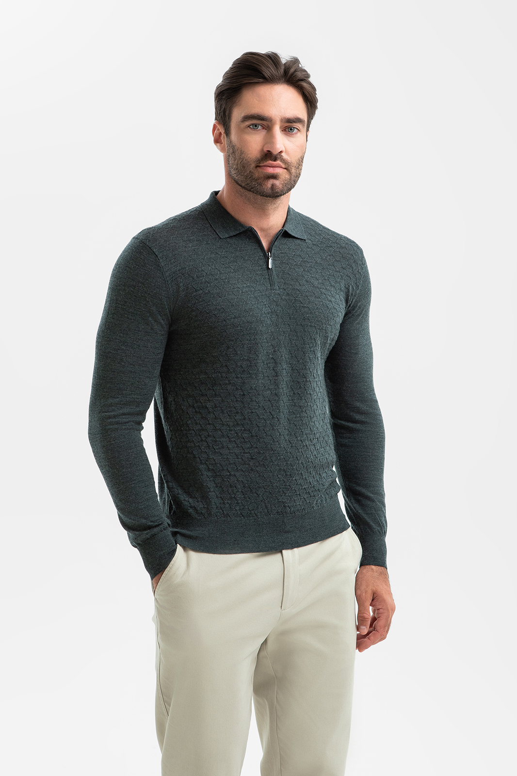 Джемпер поло из шерсти