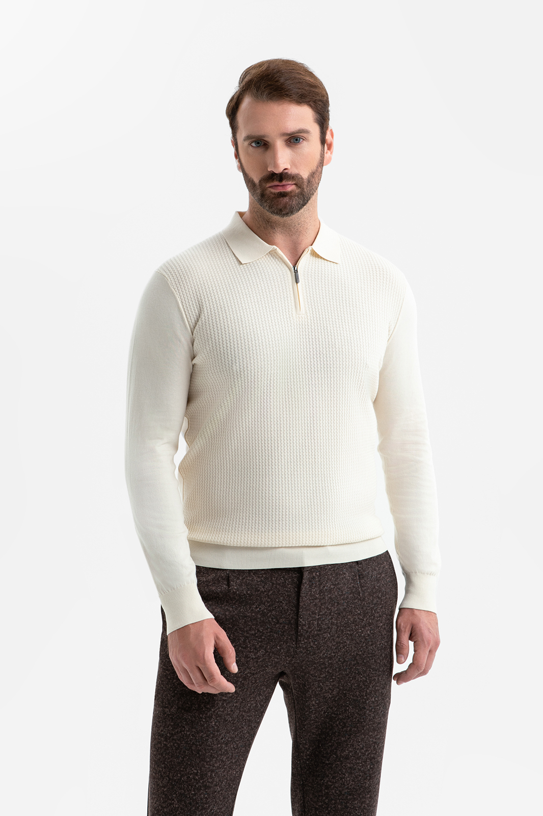 Джемпер поло из хлопка Пима