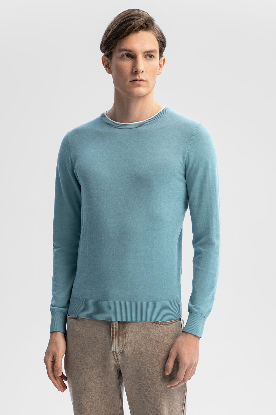 Джемпер из хлопка и льна