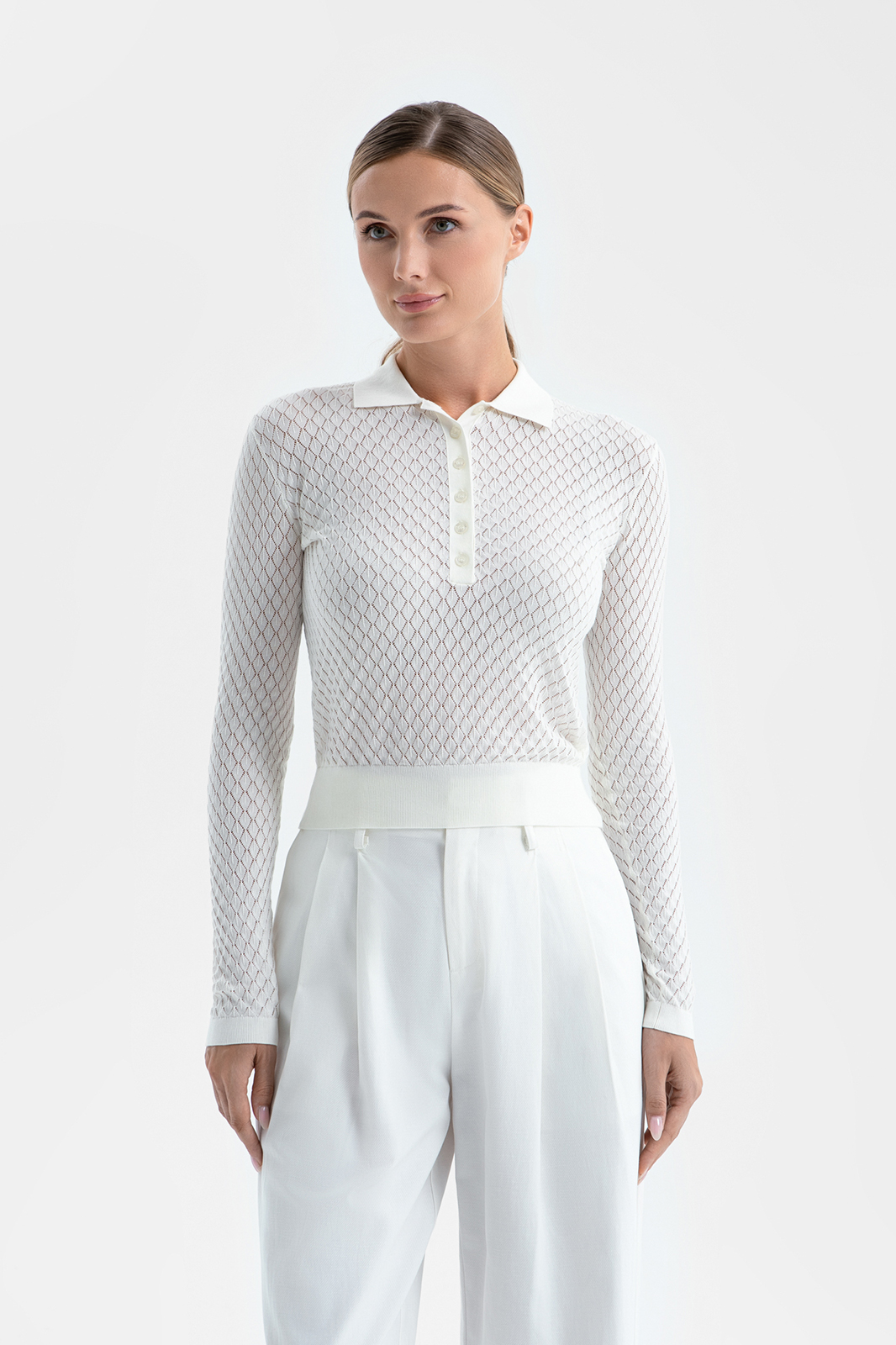 Джемпер поло из хлопка Пима