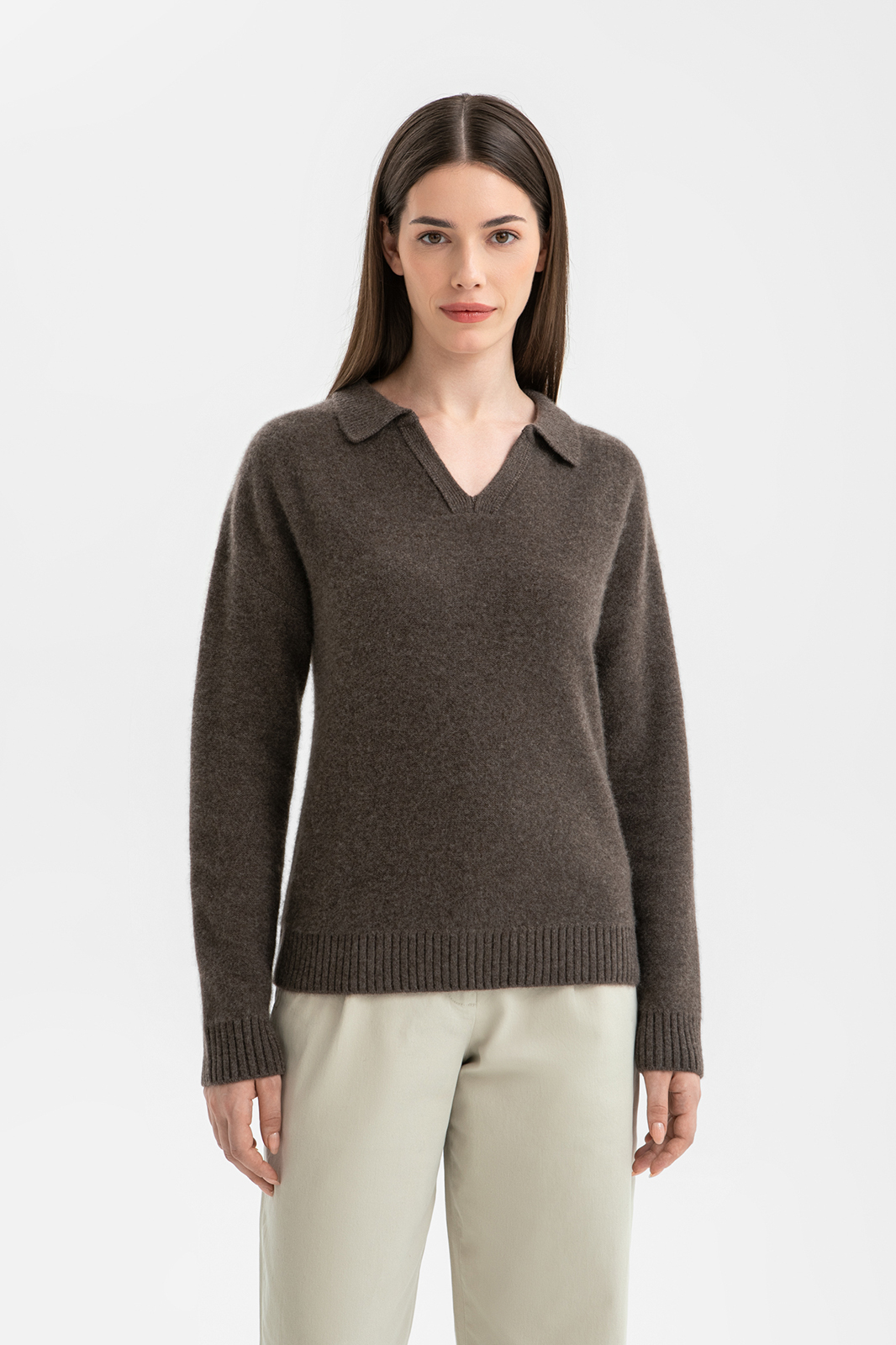 Джемпер поло из кашемира