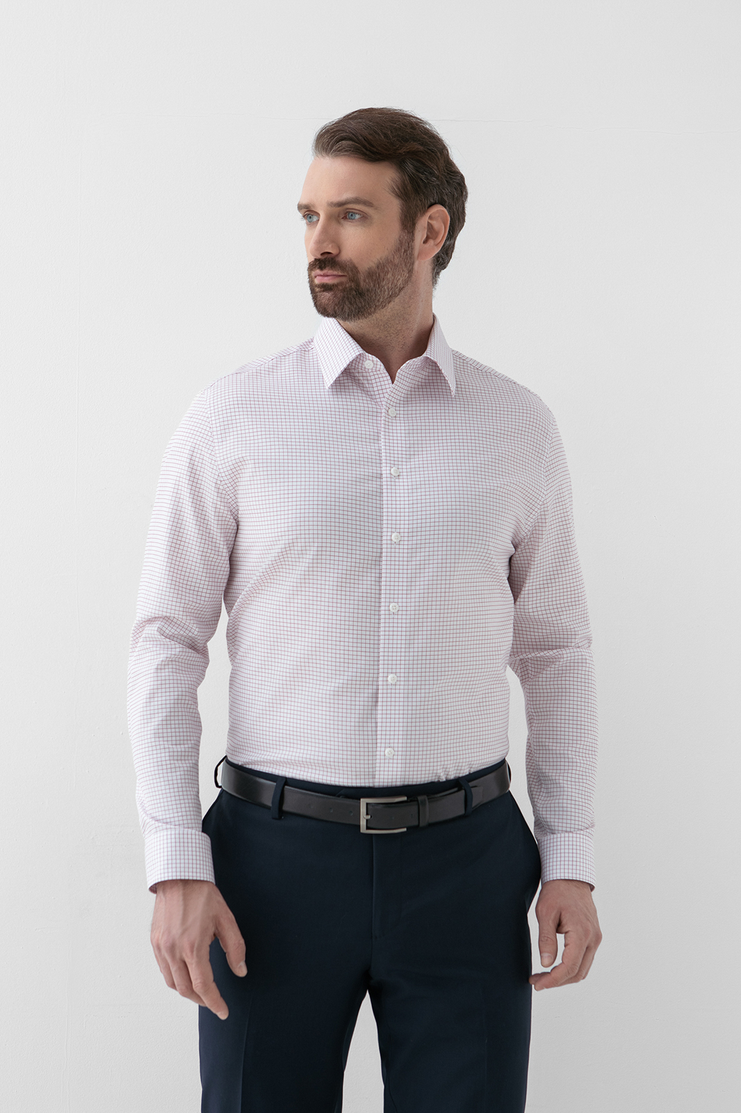 Сорочка из хлопка в клетку, легкая в уходе