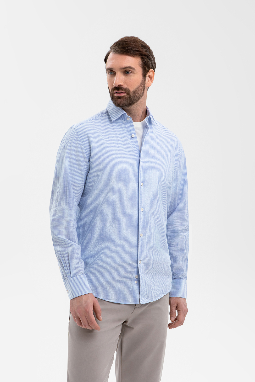 Сорочка изо льна и хлопка