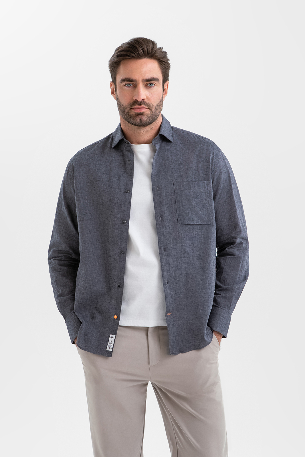 Сорочка изо льна и хлопка Getzner (Австрия)