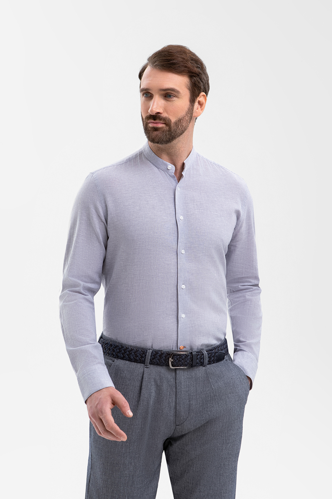 Сорочка изо льна и хлопка Carlo Bassetti (Италия)