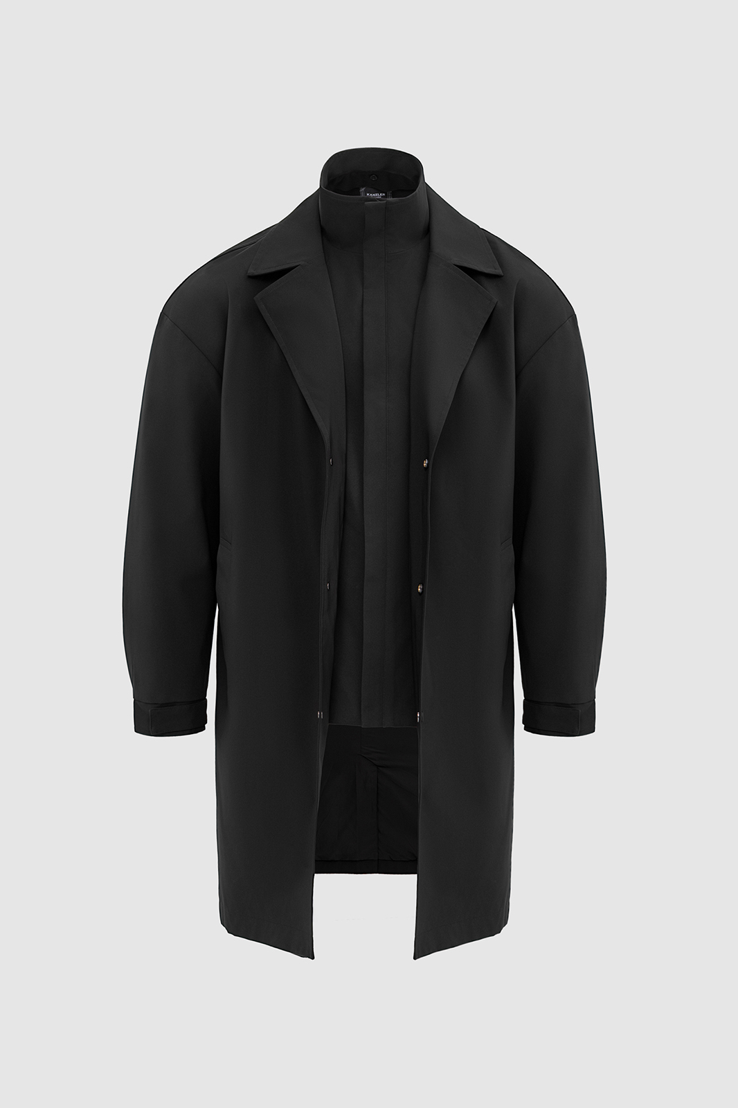 Плащ однобортный с манишкой и водоотталкивающей обработкой