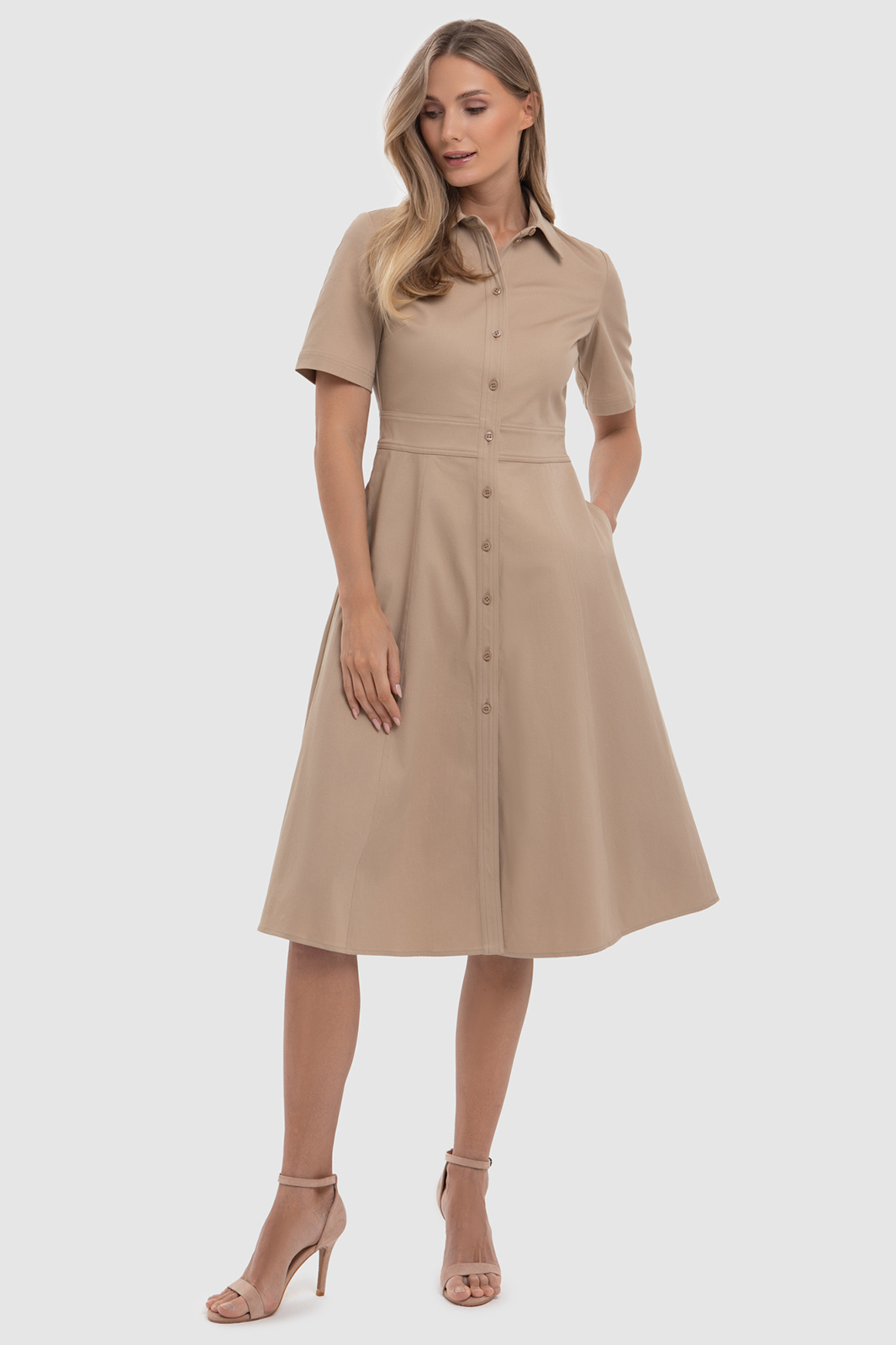 Kanzler Платье-рубашка из хлопка юбка sasch лаконичная 48 размер
