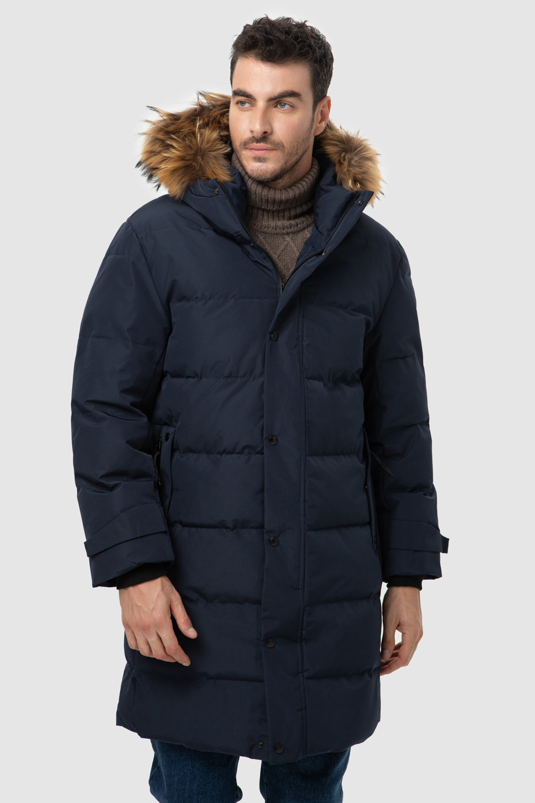 Kanzler Куртка удлиненная зимняя с отделкой из натурального меха