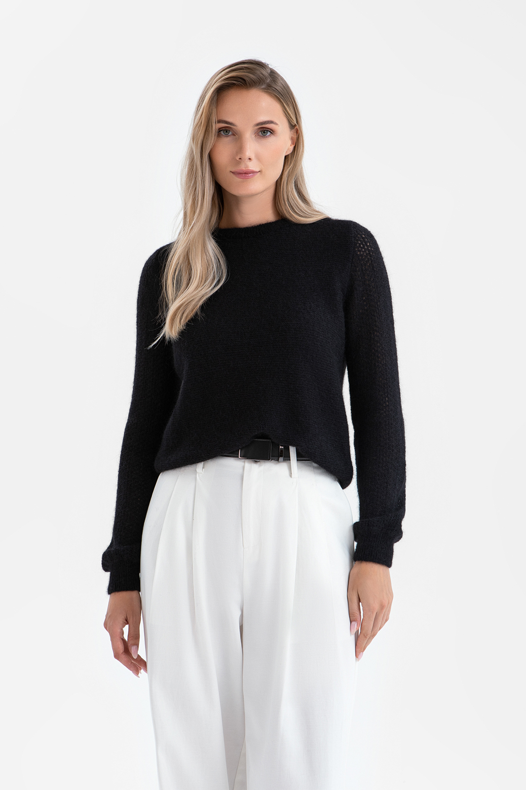 Джемпер из шелка, мохера и шерсти альпаки