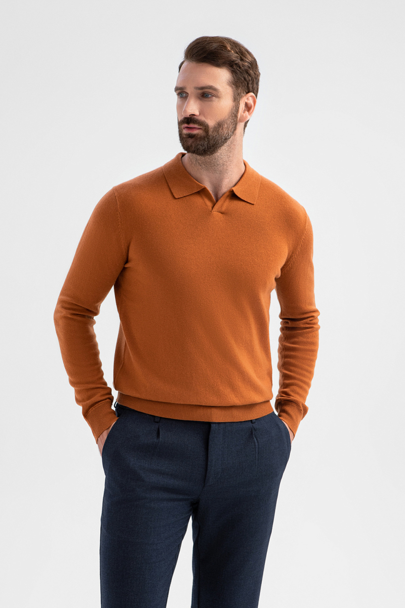 Джемпер поло из шерсти и кашемира