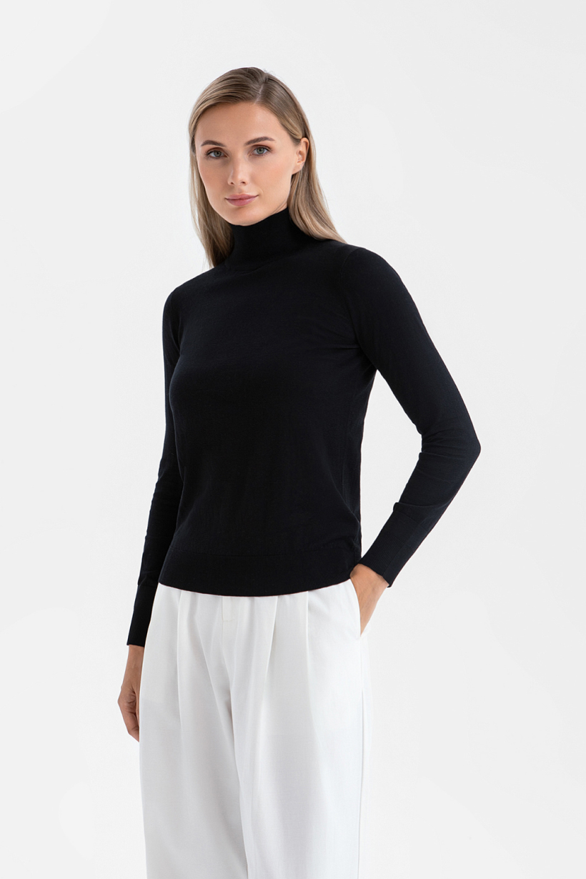 Водолазка из хлопка и шелка