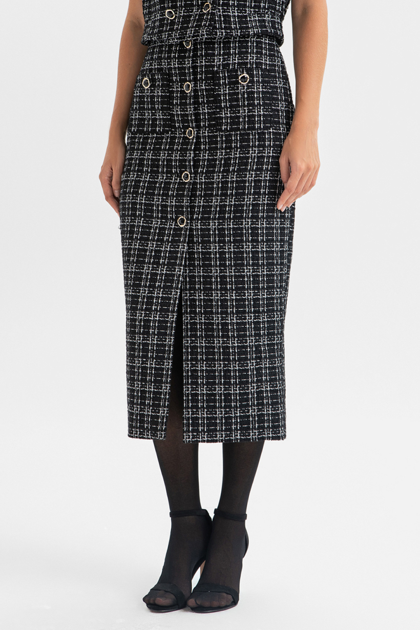 Юбка-карандаш в клетку