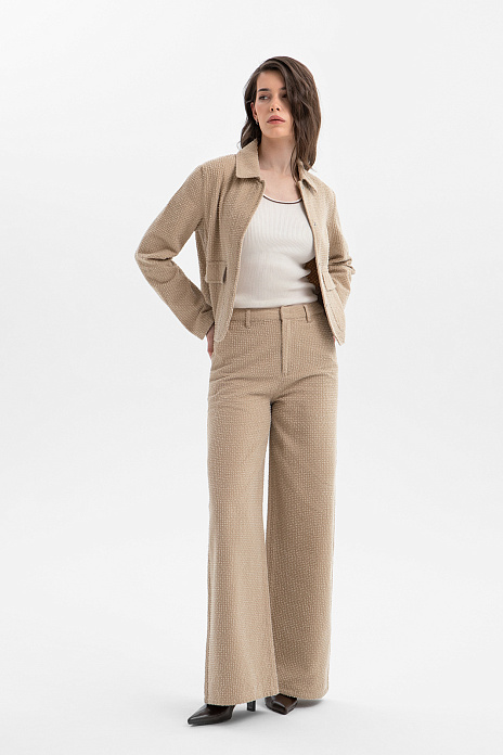 Брюки из хлопка, цвет Бежевый