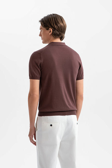 Поло из хлопка Пима, цвет Коричневый
