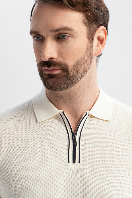 Поло из хлопка Пима, цвет Молочный
