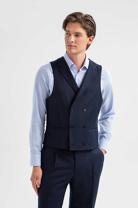 Жилет Limited edition из шерсти и кашемира с водоотталкивающей обработкой, цвет Синий темный