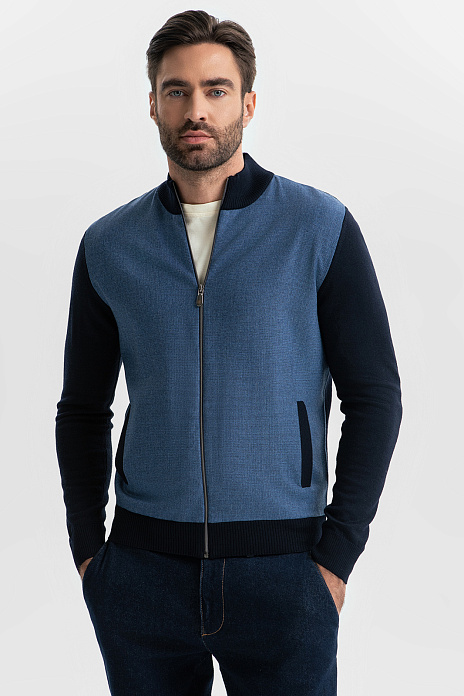 Кардиган из шерсти, лимитированная коллекция, цвет Синий темный