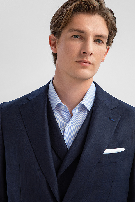 Пиджак Limited edition из шерсти и кашемира с водоотталкивающей обработкой, цвет Синий темный