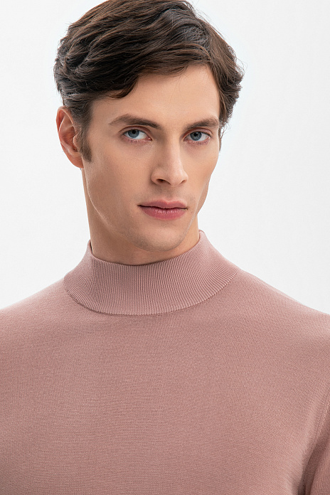 Водолазка Limited edition из шелка, цвет Пудровый