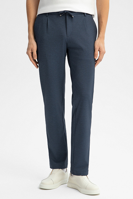 Брюки на кулиске, цвет Синий темный