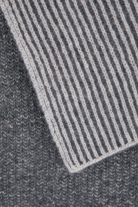 Шарф из шерсти, серый цвет, цвет Серый