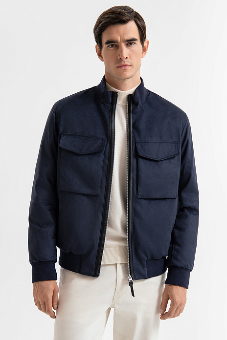 Куртка Limited edition из алькантары, цвет Синий темный