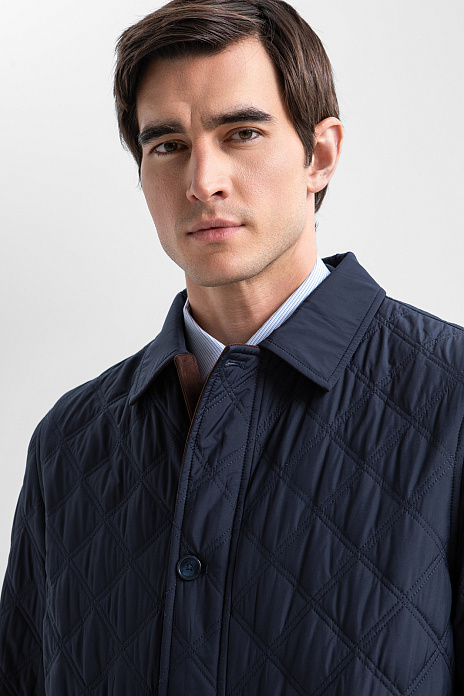 Куртка стеганая с водоотталкивающей обработкой, цвет Синий темный