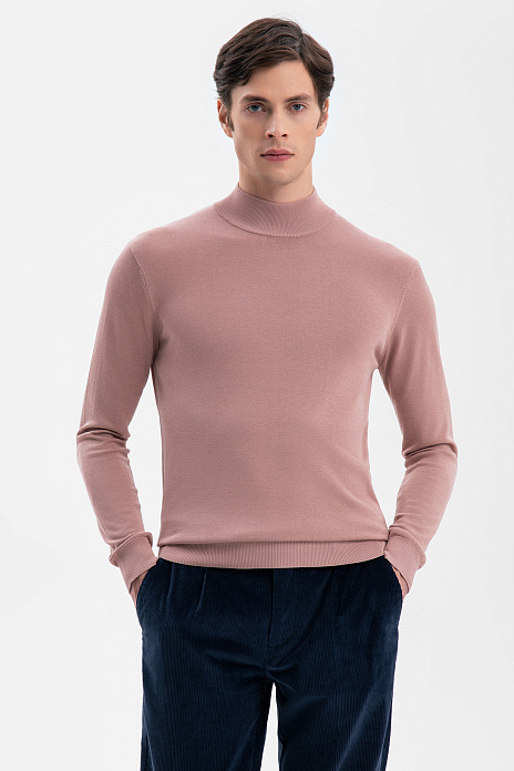 Водолазка Limited edition из шелка, цвет Пудровый