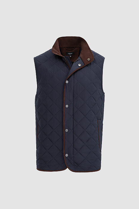 Жилет стеганый с водоотталкивающей обработкой, цвет Синий темный
