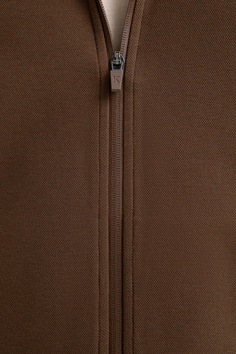 Толстовка на молнии с капюшоном, цвет Коричневый