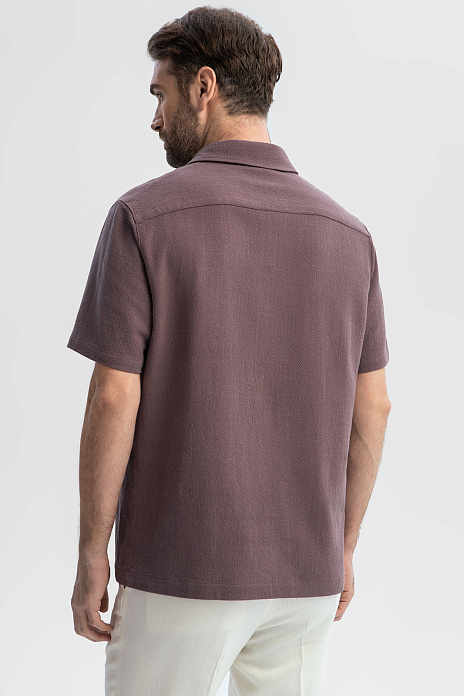 Поло оверсайз со льном, цвет Мокко