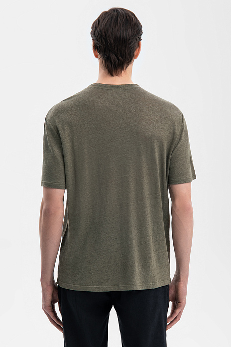 Футболка изо льна, цвет Хаки