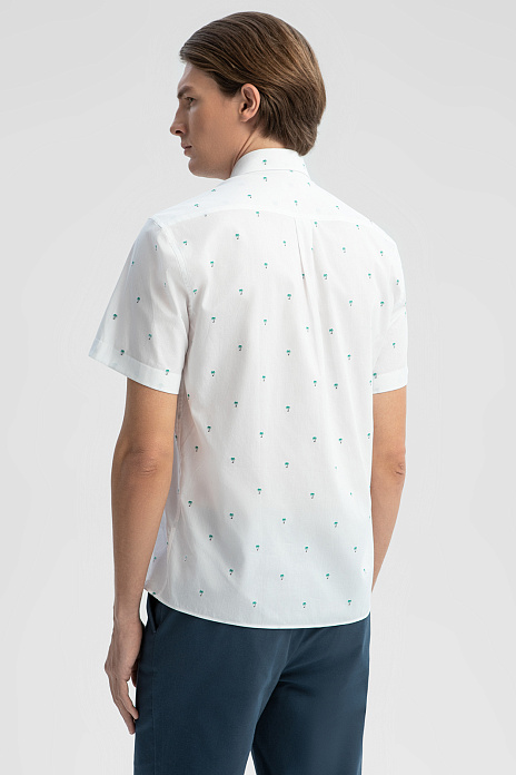 Сорочка с коротким рукавом из хлопка, цвет Белый