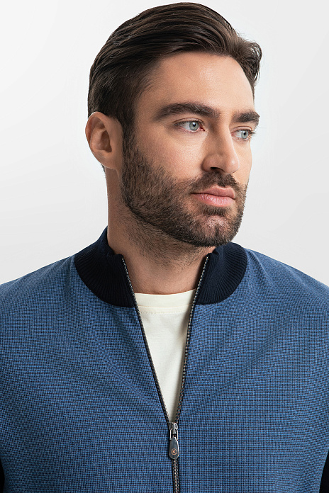 Кардиган из шерсти, лимитированная коллекция, цвет Синий темный