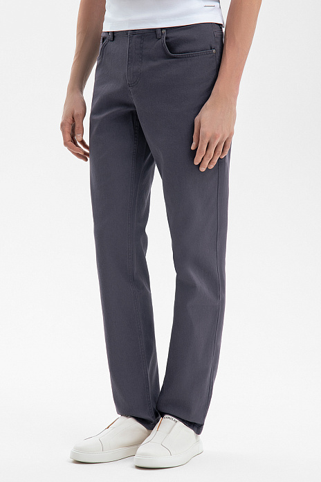 Брюки из хлопка, цвет Серый