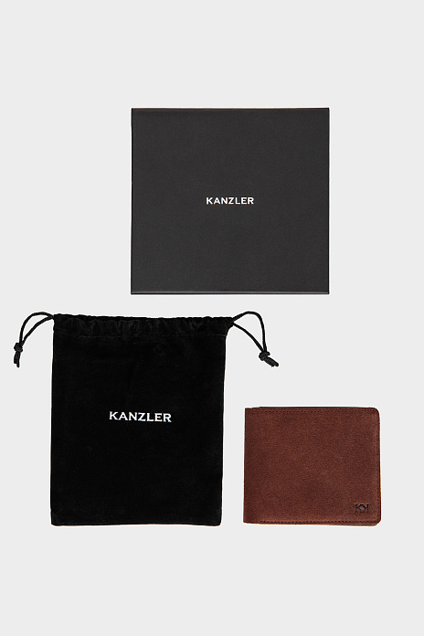 Кошелек из натуральной замши, цвет Коричневый