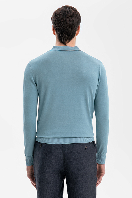 Поло Limited edition из шелка, цвет Бирюзовый