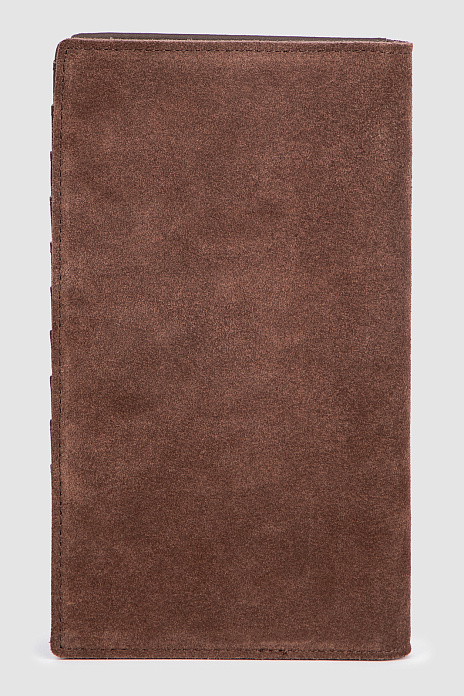 Портмоне из натуральной замши и кожи, цвет Коричневый