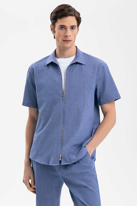 Сорочка Limited edition с коротким рукавом из хлопка, цвет Голубой