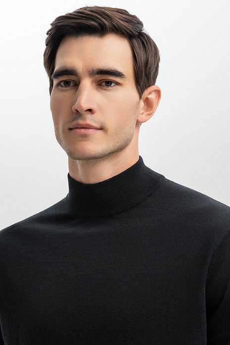 Водолазка из шерсти, цвет Черный