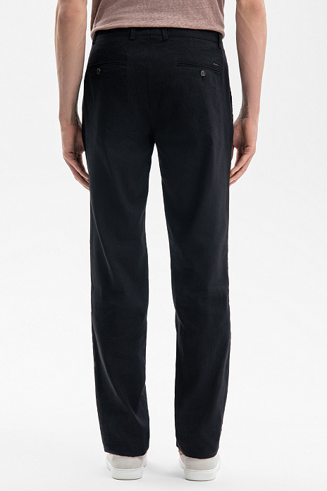 Брюки Limited edition изо льна и шерсти, цвет Черный