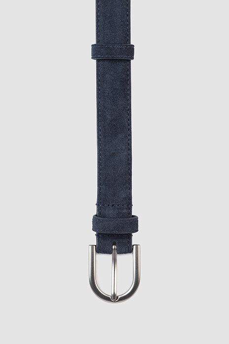 Ремень из натуральной замши, цвет Синий темный