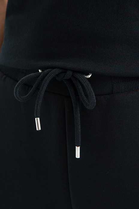 Брюки спортивные из хлопка черного цвета, цвет Черный