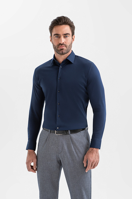 Сорочка из хлопка, цвет Синий темный