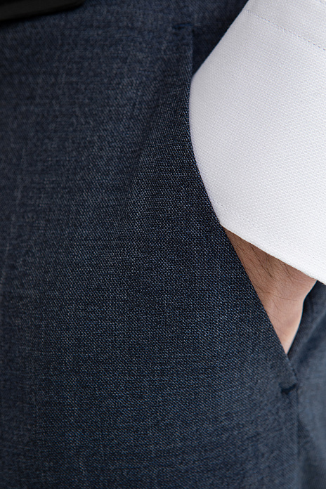 Брюки из шерсти с водоотталкивающей обработкой, цвет Синий