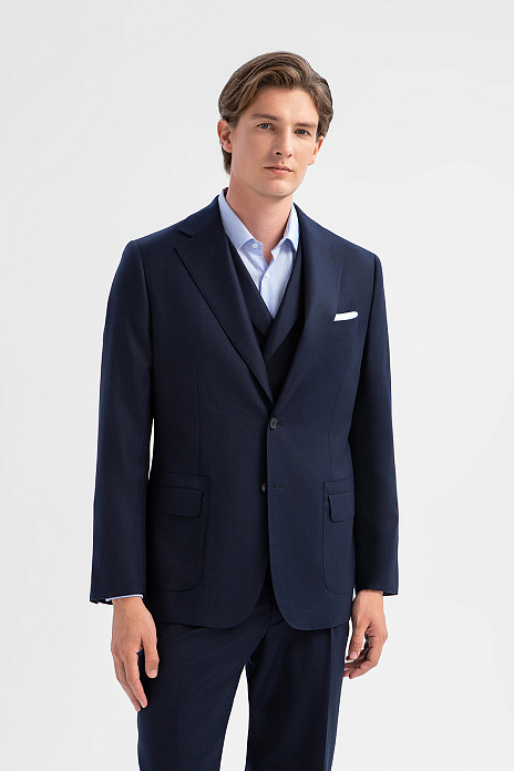 Пиджак Limited edition из шерсти и кашемира с водоотталкивающей обработкой, цвет Синий темный