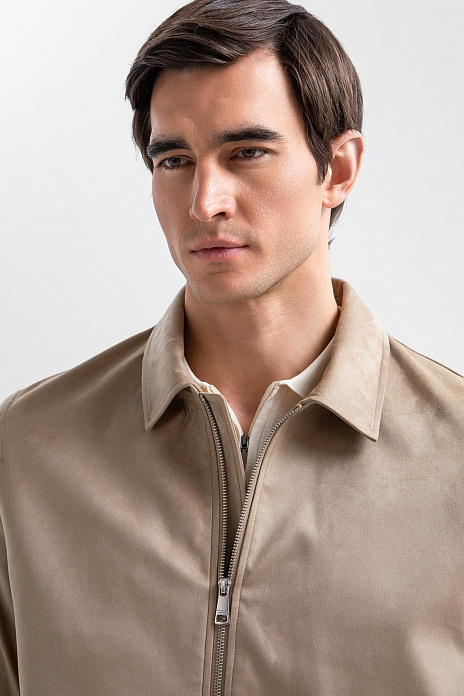 Куртка из алькантары, цвет Бежевый