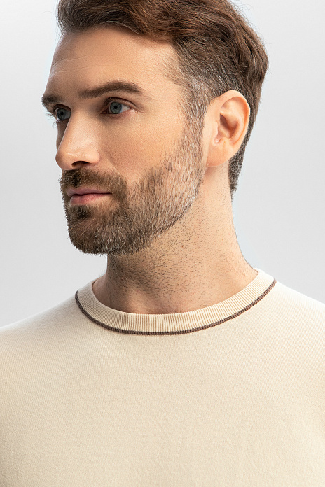 Джемпер из хлопка Пима, цвет Бежевый